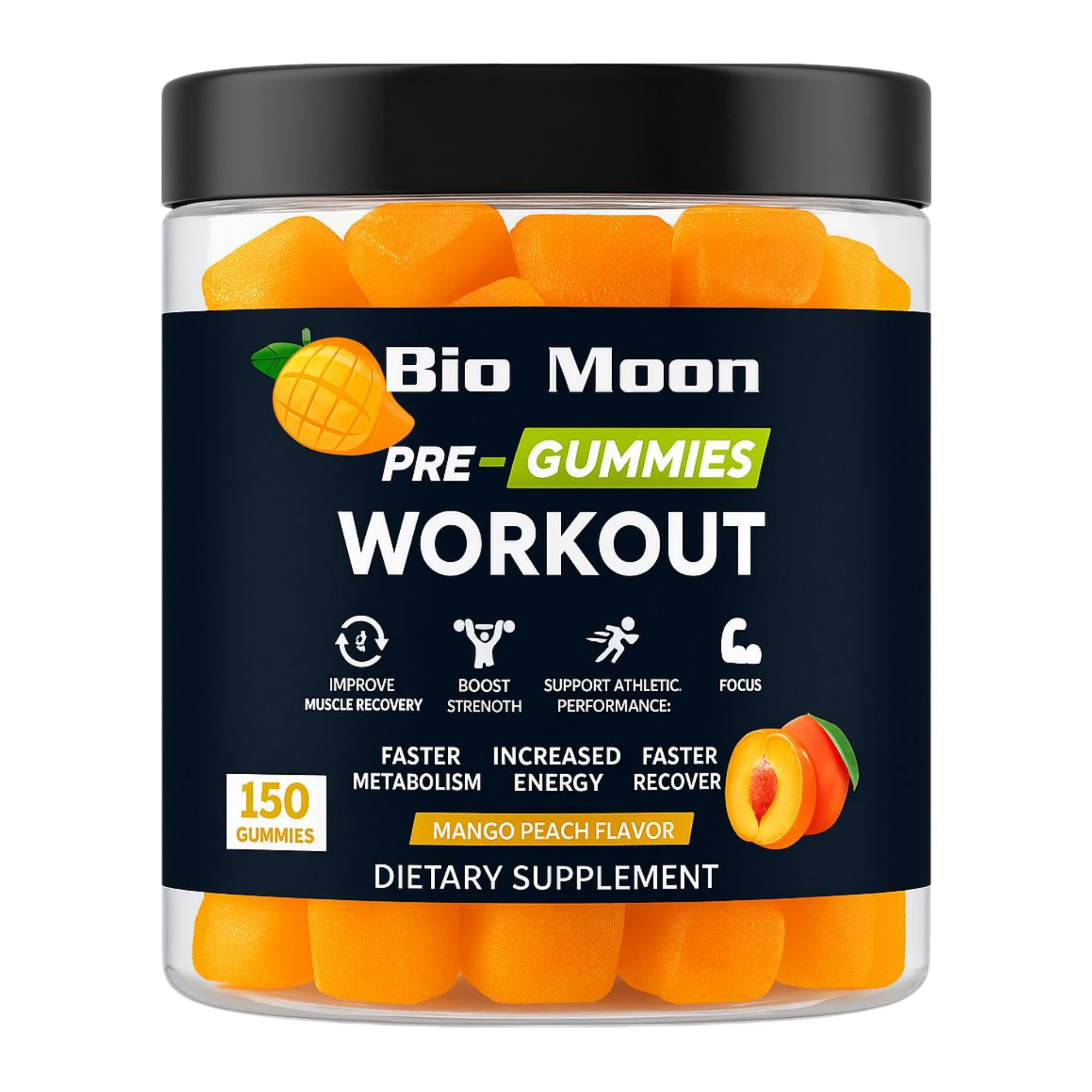 Pre-Workout Gummies – Mango Peach