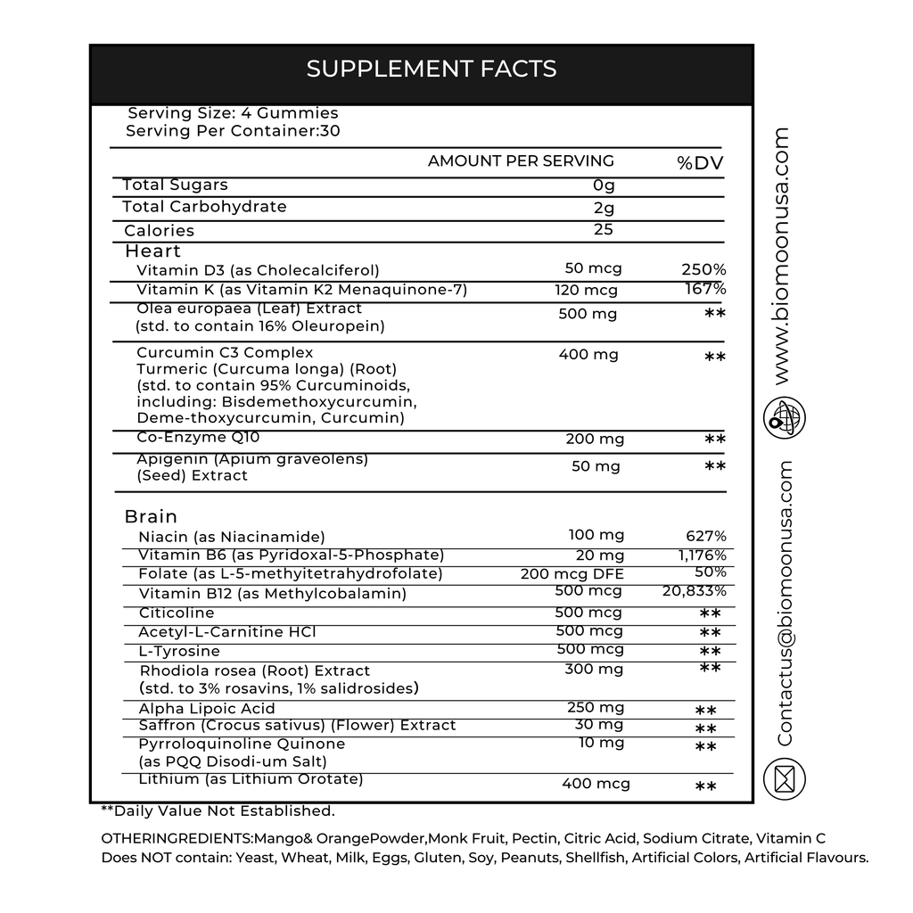 Advance Heart & Brain Gummies – Orange & Mango