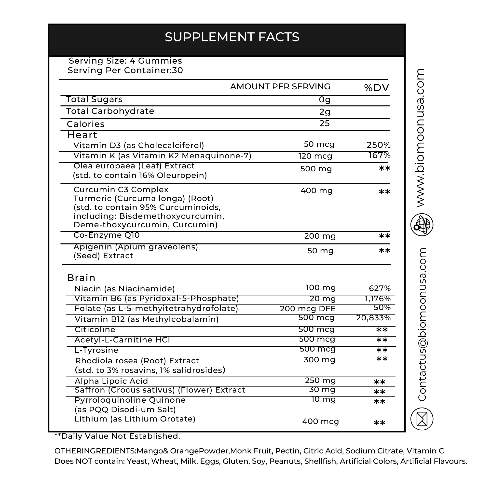 Advance Heart & Brain Gummies – Orange & Mango