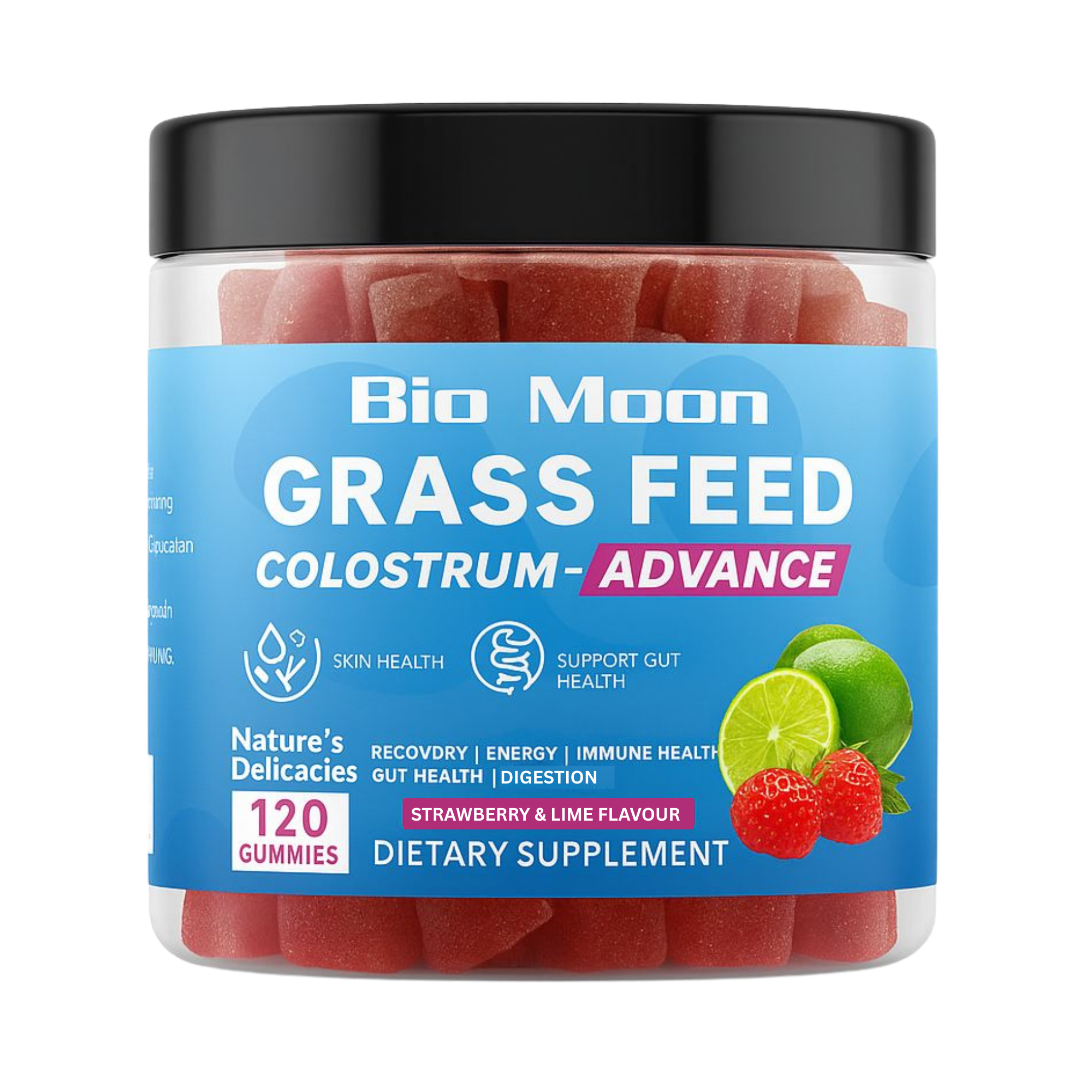 Grass-Fed Colostrum Advance Gummies – Strawberry & Lime