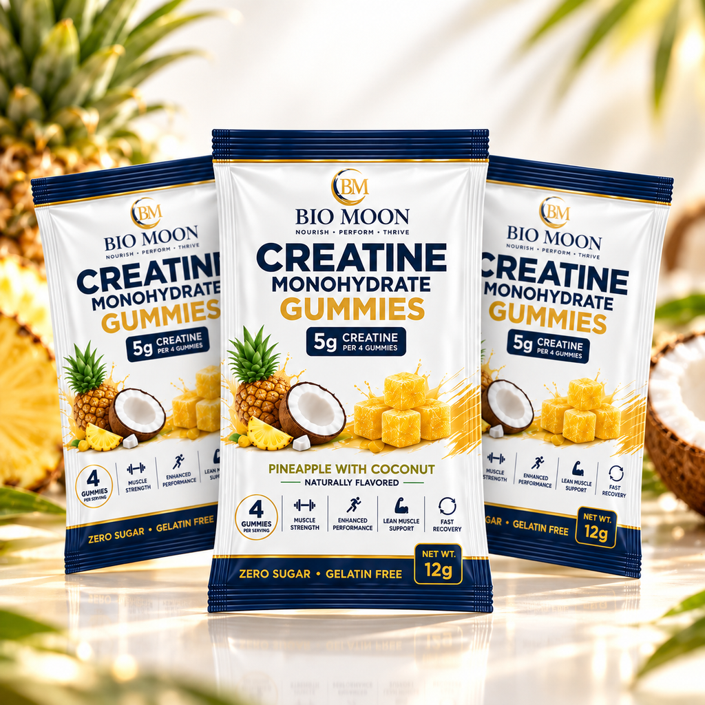 Creatine Monohydrate Gummies – Pineapple with Coconut | 30 Sachets