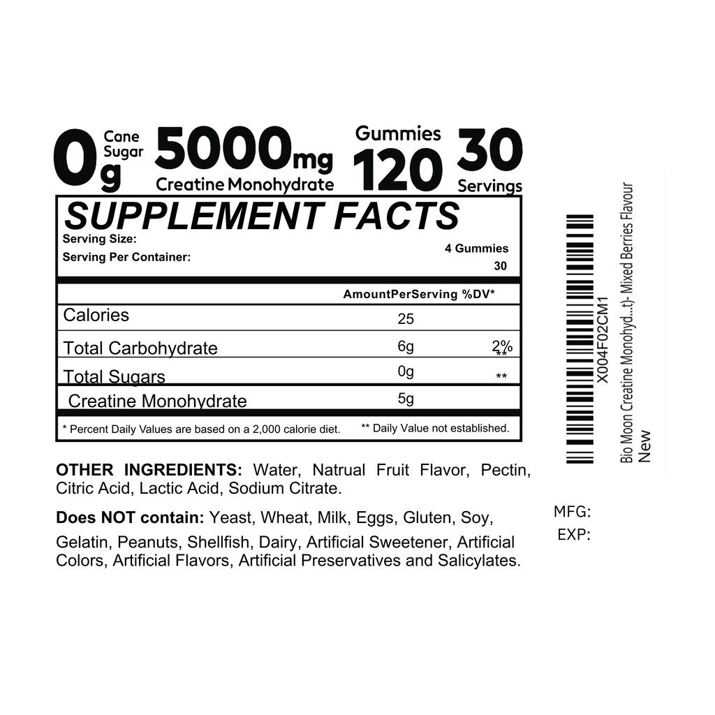 Creatine Monohydrate Gummies – Mixed Berry
