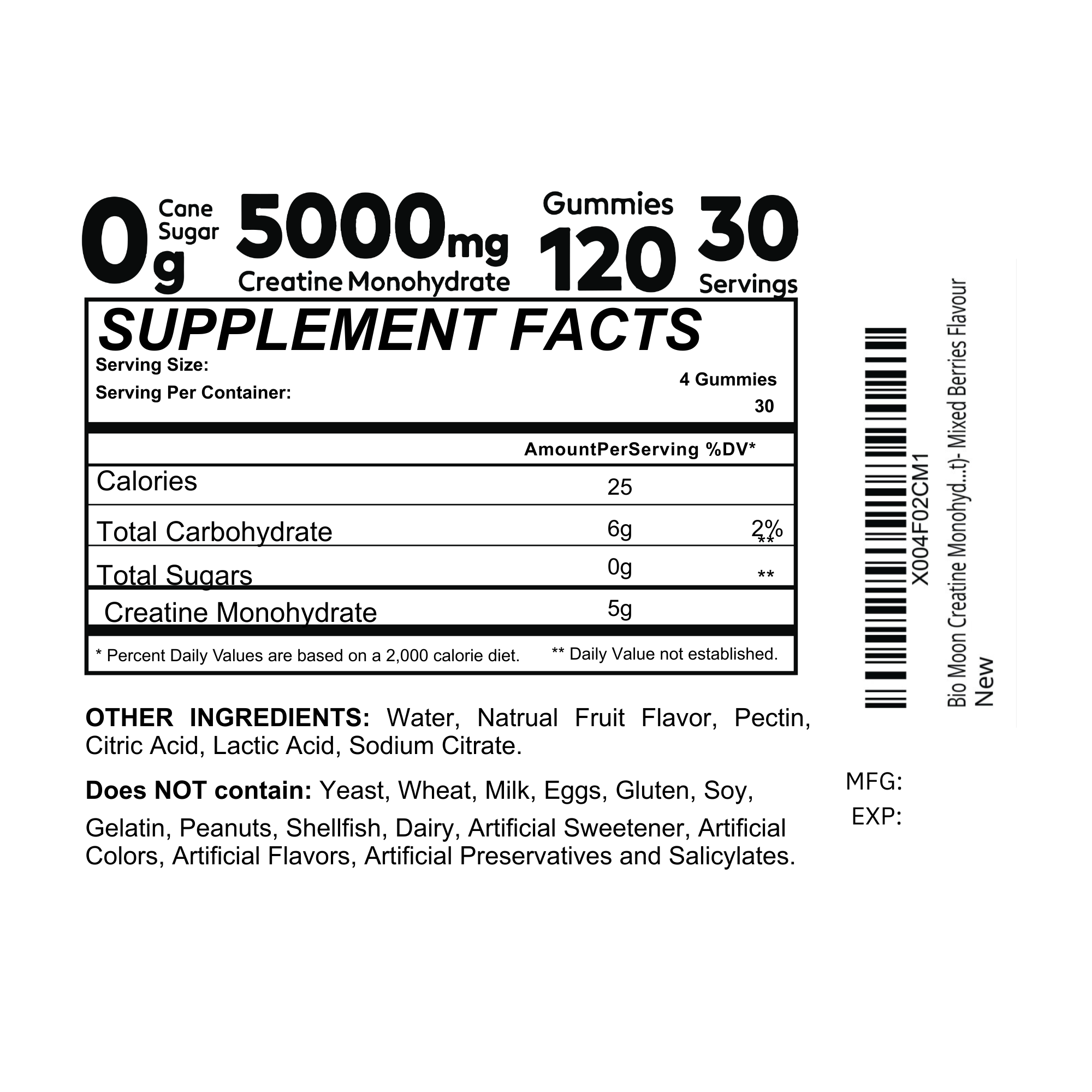 Creatine Monohydrate Gummies – Mixed Berry