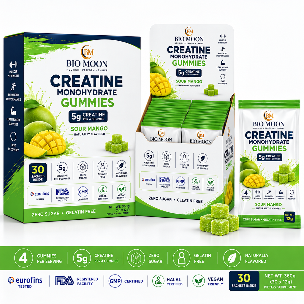 Creatine Monohydrate Gummies – Sour Mango | 30 Sachets