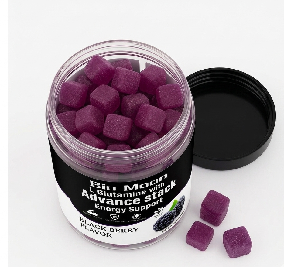 L-Glutamine with Advance Stack Gummies – Blackberry