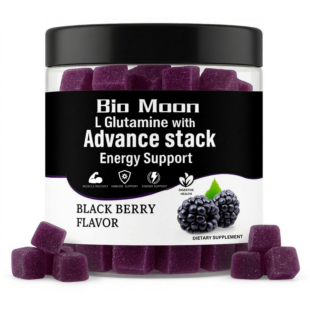 L-Glutamine with Advance Stack Gummies – Blackberry