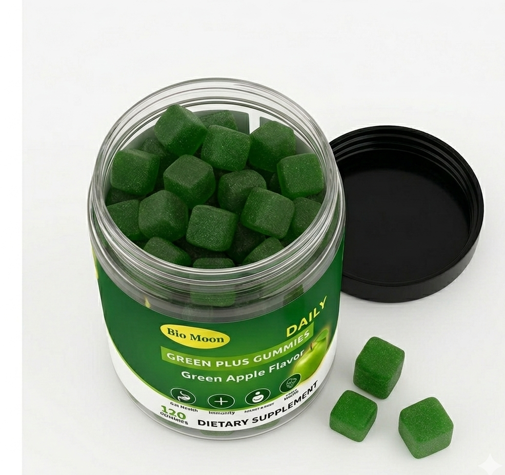 Daily Green Plus Gummies – Green Apple