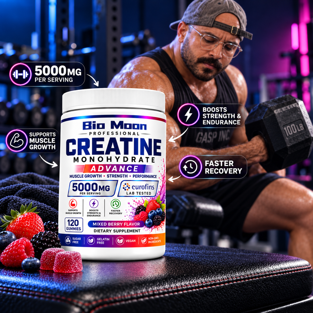 Creatine Monohydrate 5000mg Gummies Mixed Berry 120 Gummies