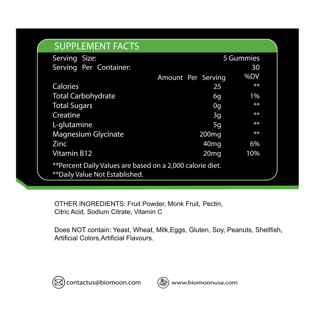 L-Glutamine with Advance Stack Gummies – Blackberry