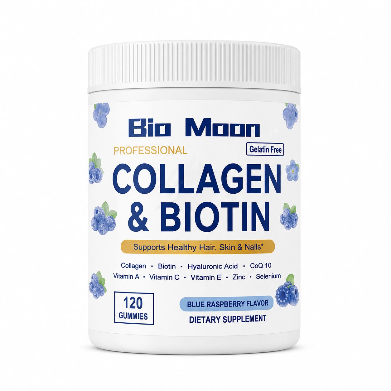 Bio Moon Collagen & Biotin - Blue Raspberry Flavour