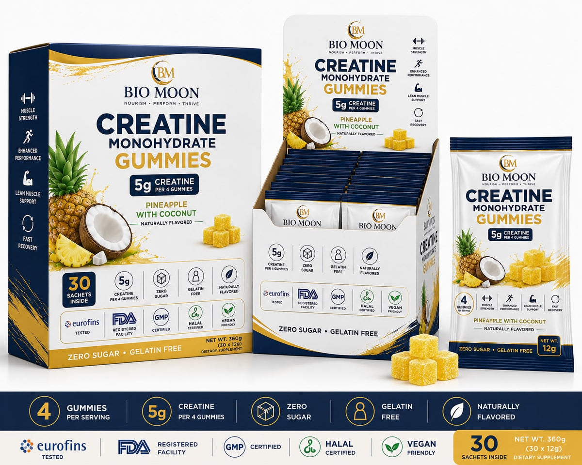 Creatine Monohydrate Gummies – Pineapple with Coconut | 30 Sachets