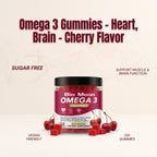Omega 3 Gummies – Heart, Brain – Cherry Flavor